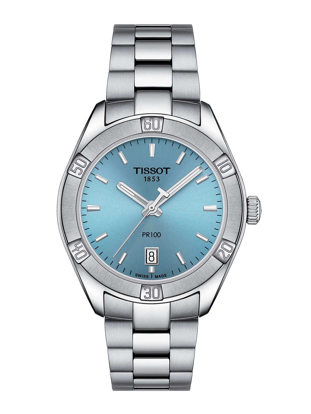 

TISSOT Women Blue Dial & Silver Toned Stainless Steel Bracelet Style Straps Analogue Watch