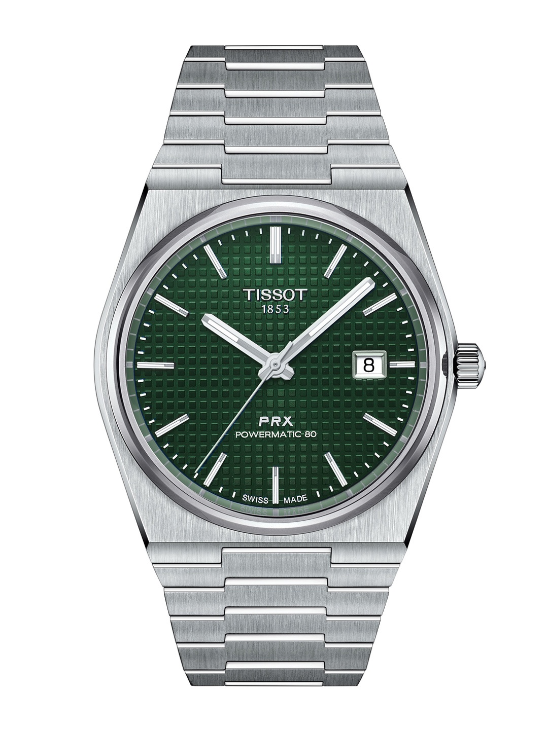 

TISSOT Men Green Dial & Steel Toned Stainless Steel Bracelet Style Straps Analogue Automatic Motion Powered Watch