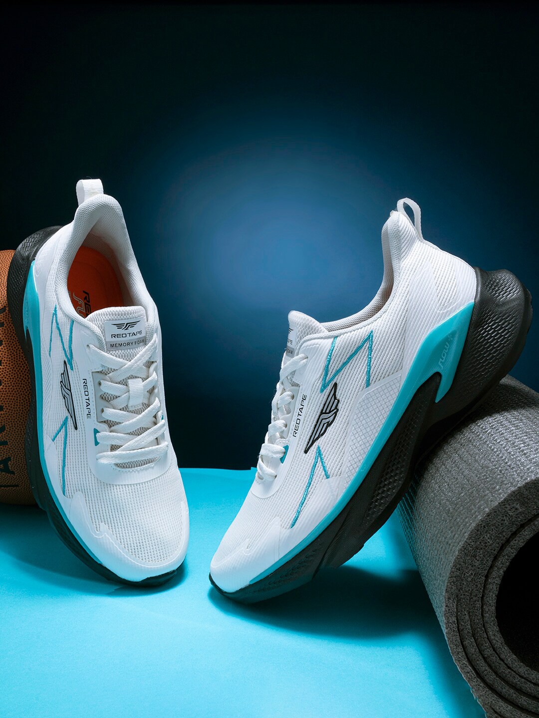 

Red Tape Men White Textile Walking Shoes