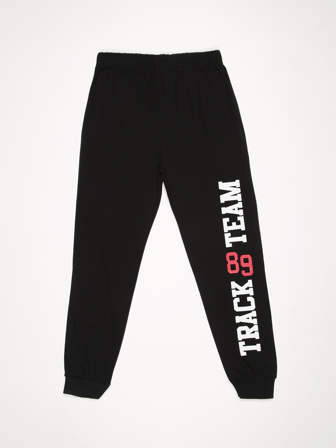 

V2 Value & Variety Boys Black Printed Cotton Joggers