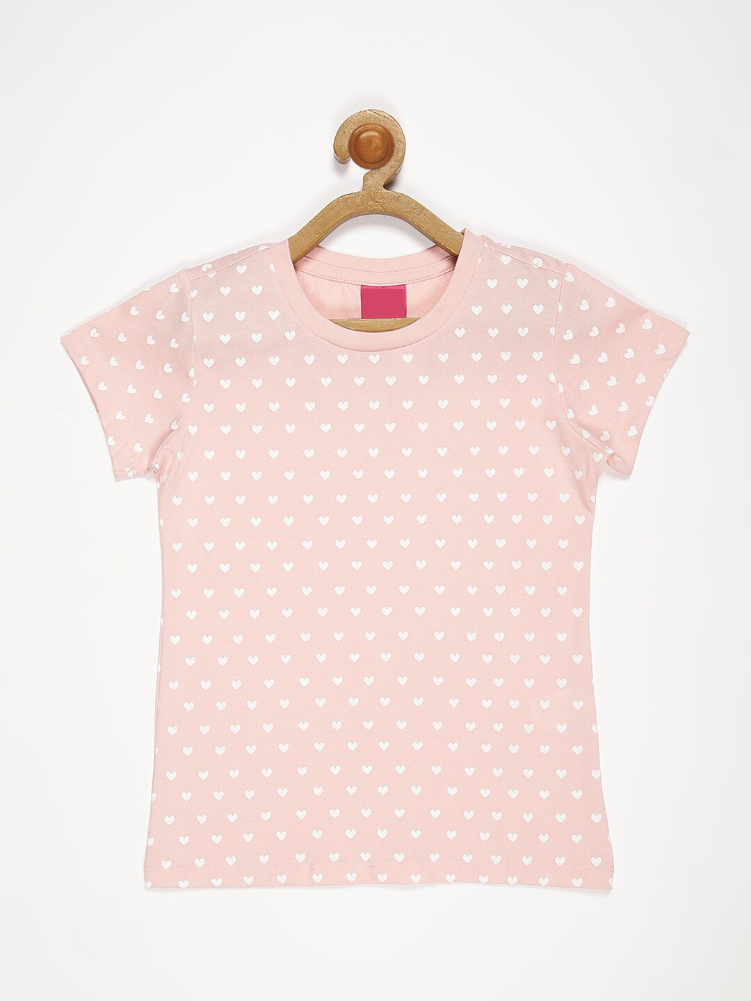 

V2 Value & Variety Women Peach & White Printed Polka Dots Top