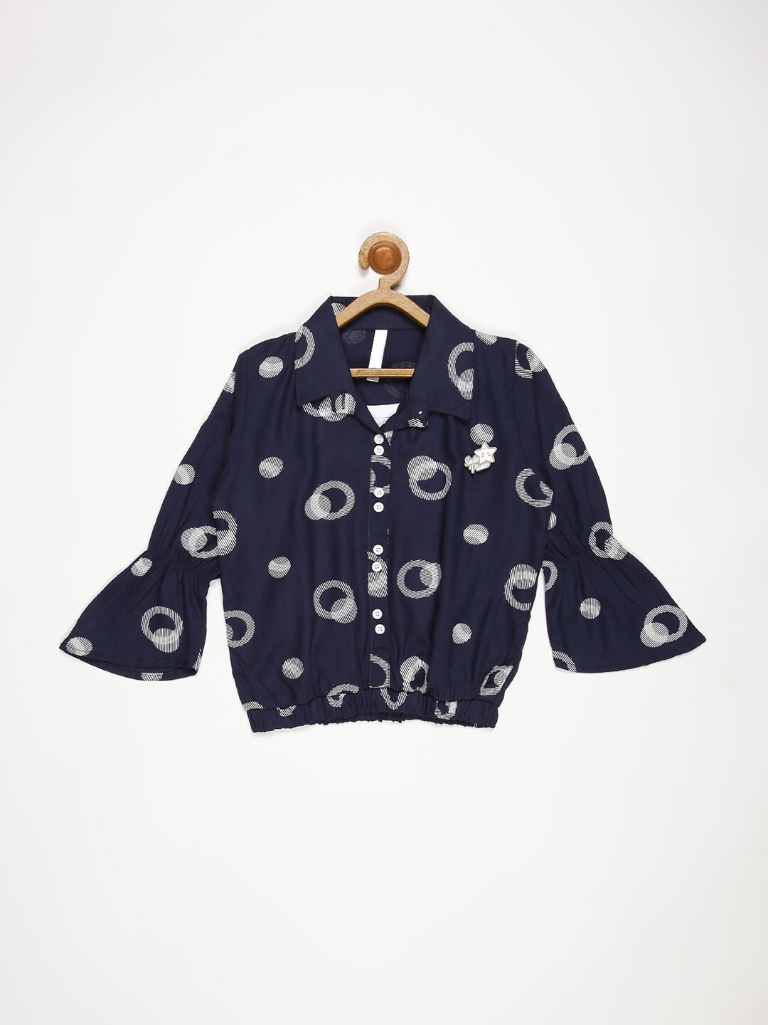 

V2 Value & Variety Blue Geometric Print Top
