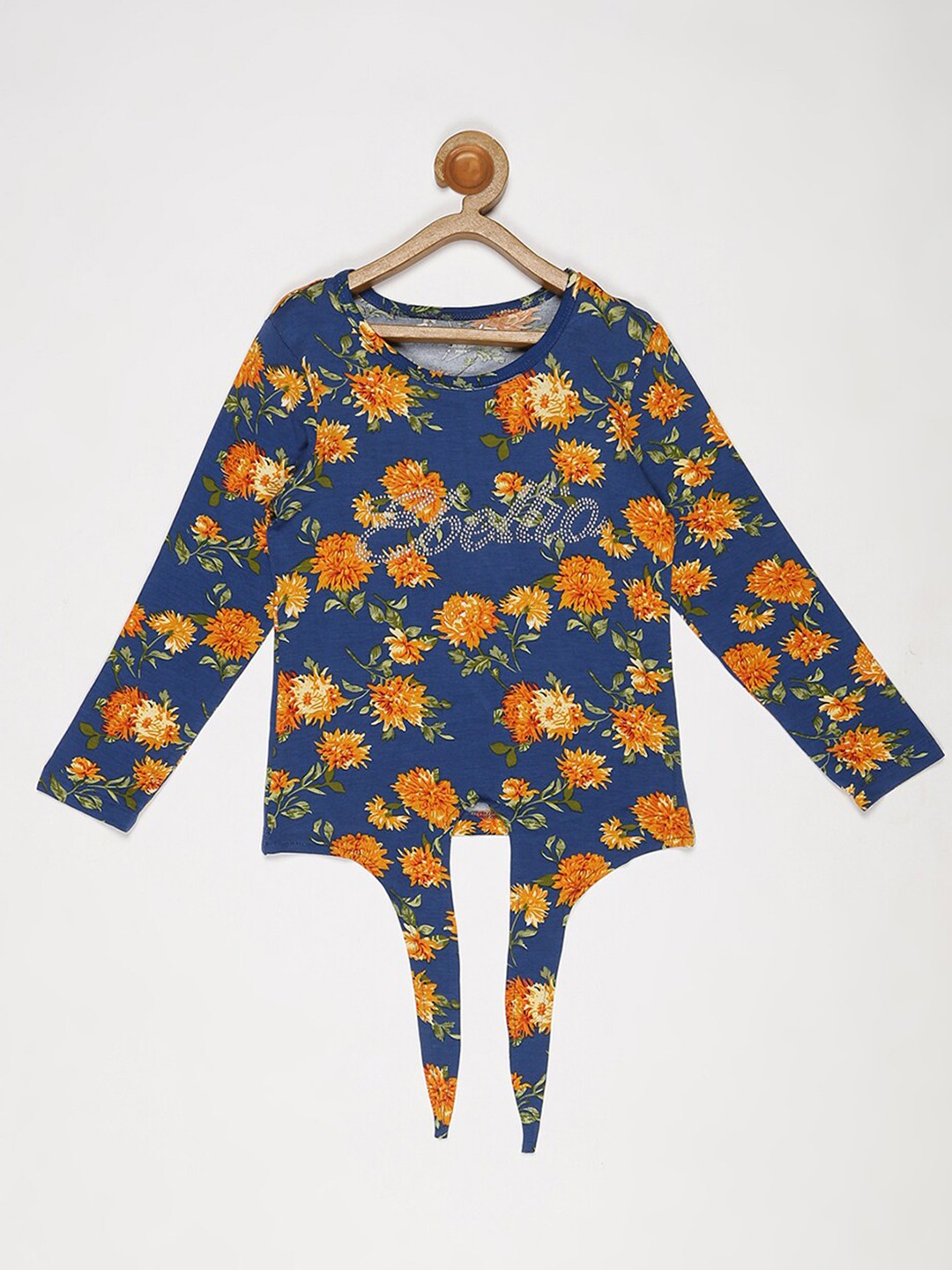 

V2 Value & Variety Women Blue Floral Print Top