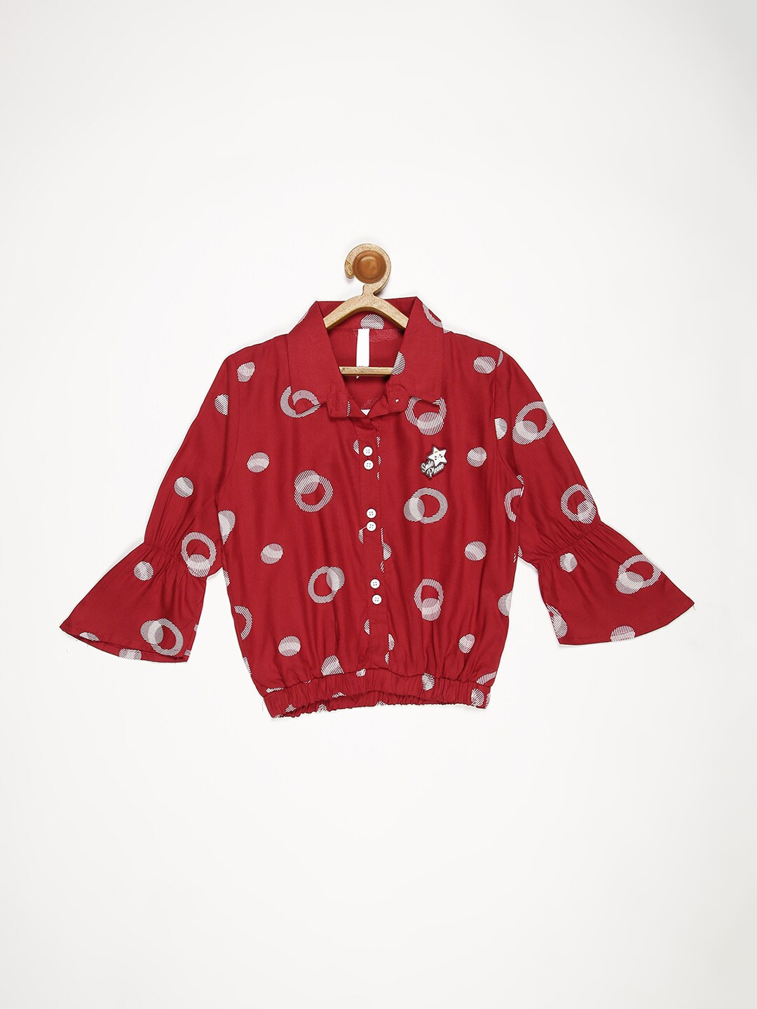 

V2 Value & Variety Maroon Print Top