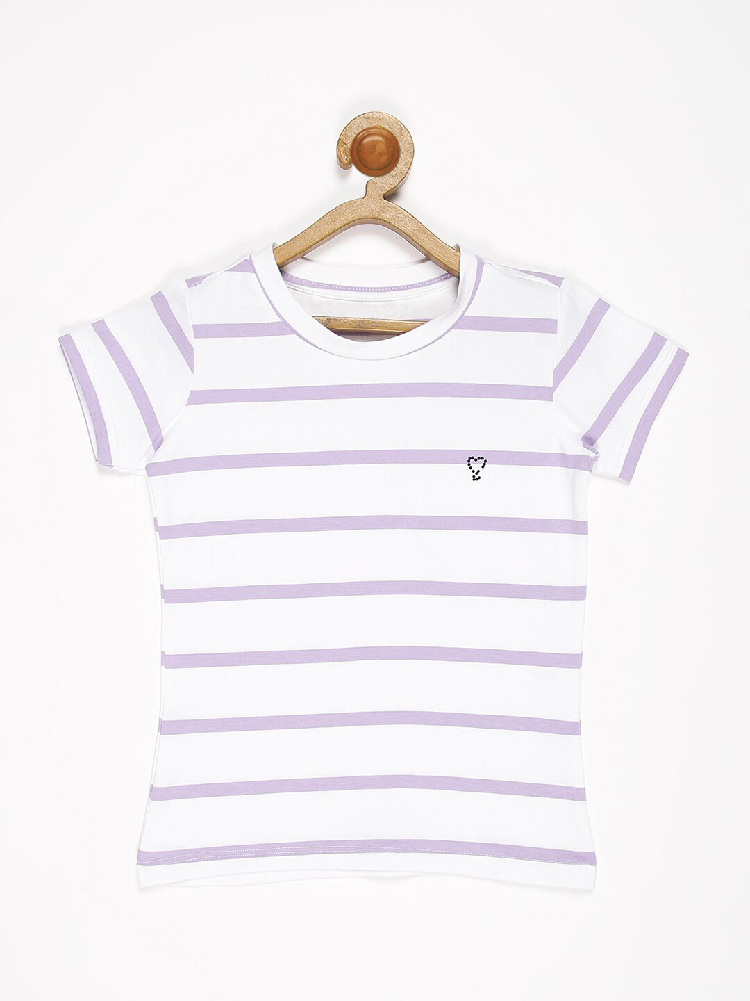 

V2 Value & Variety White & Purple Striped Top