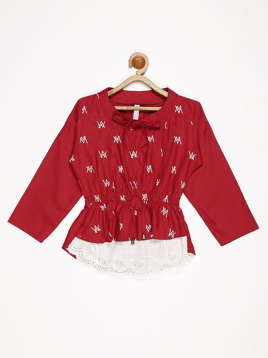 

V2 Value & Variety Maroon Print Top