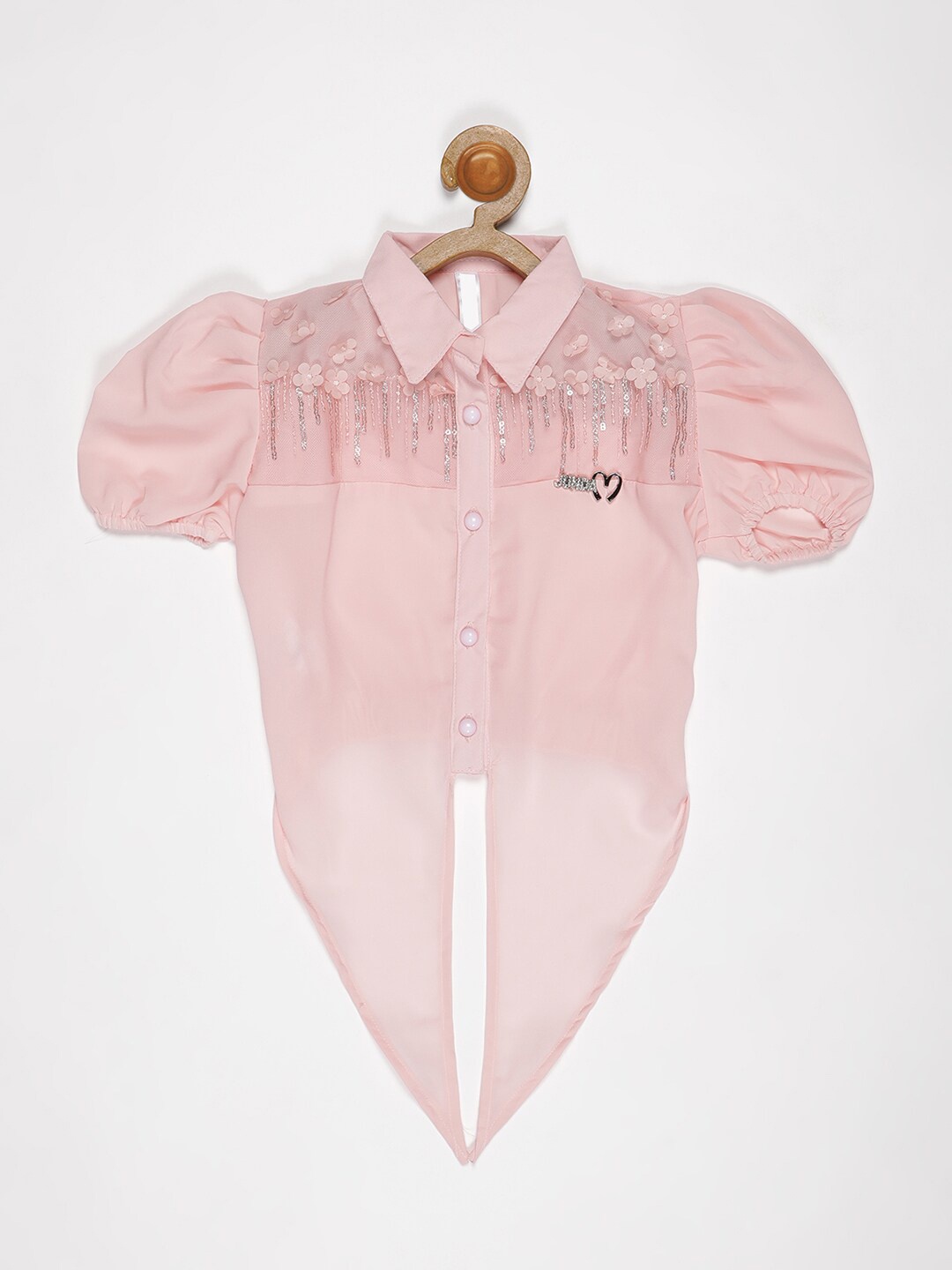 

V2 Value & Variety Pink Embellished Shirt Style Top
