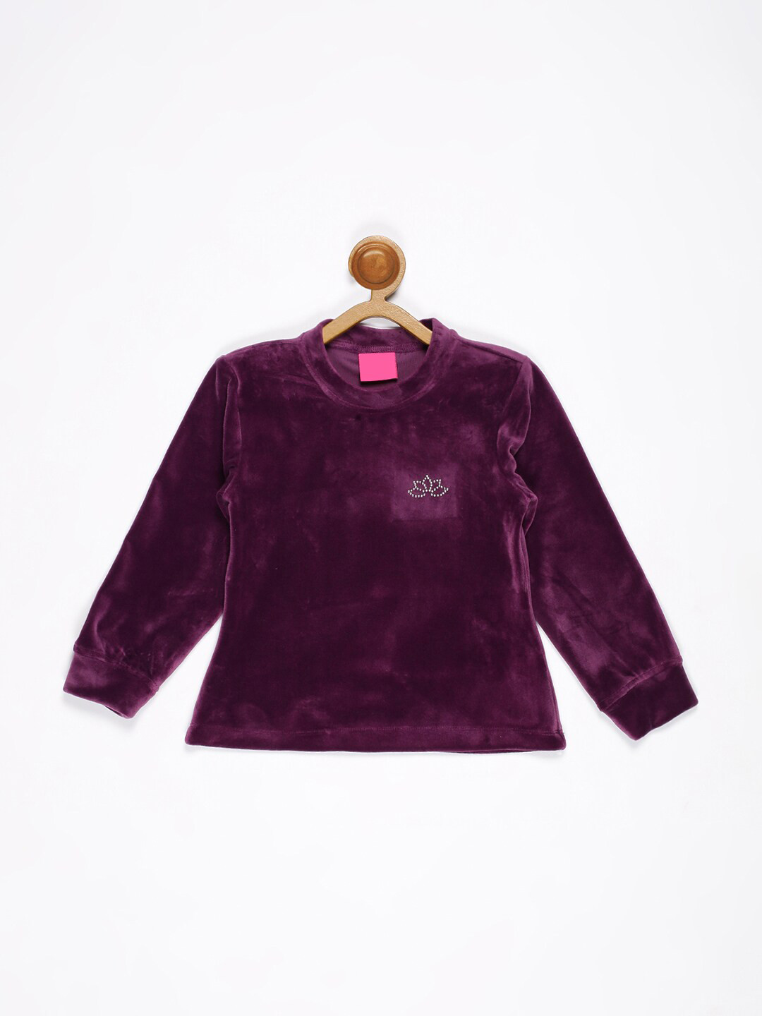 

V2 Value & Variety Purple Knitted Velvet Top
