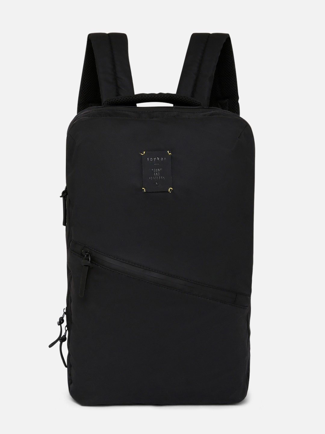 

SPYKAR Men Black Solid Flap Closure Backpack