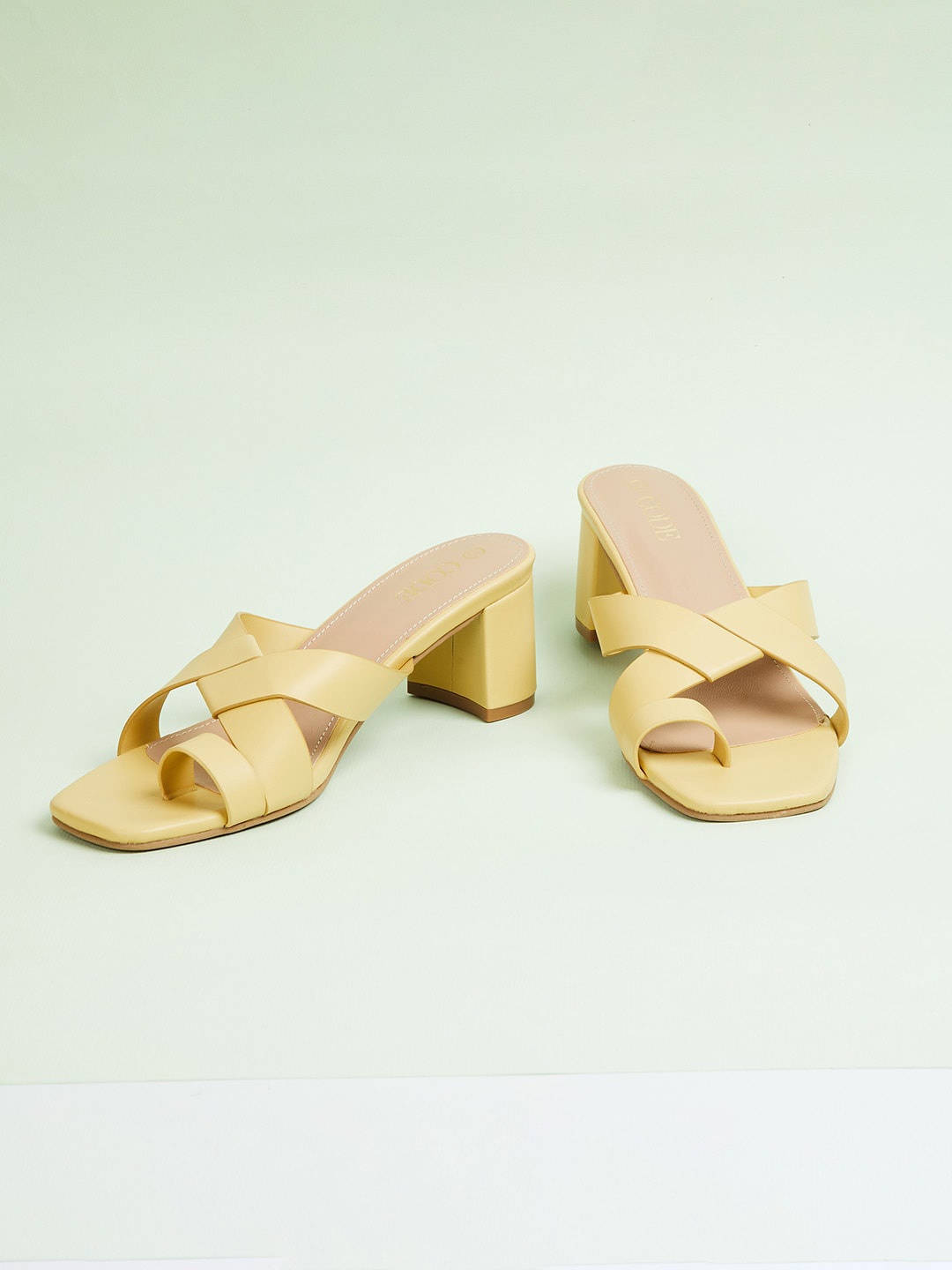 

CODE by Lifestyle Green Block Sandals