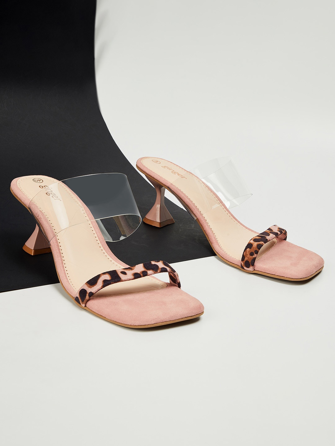

Ginger by Lifestyle Pink Printed Block Heels