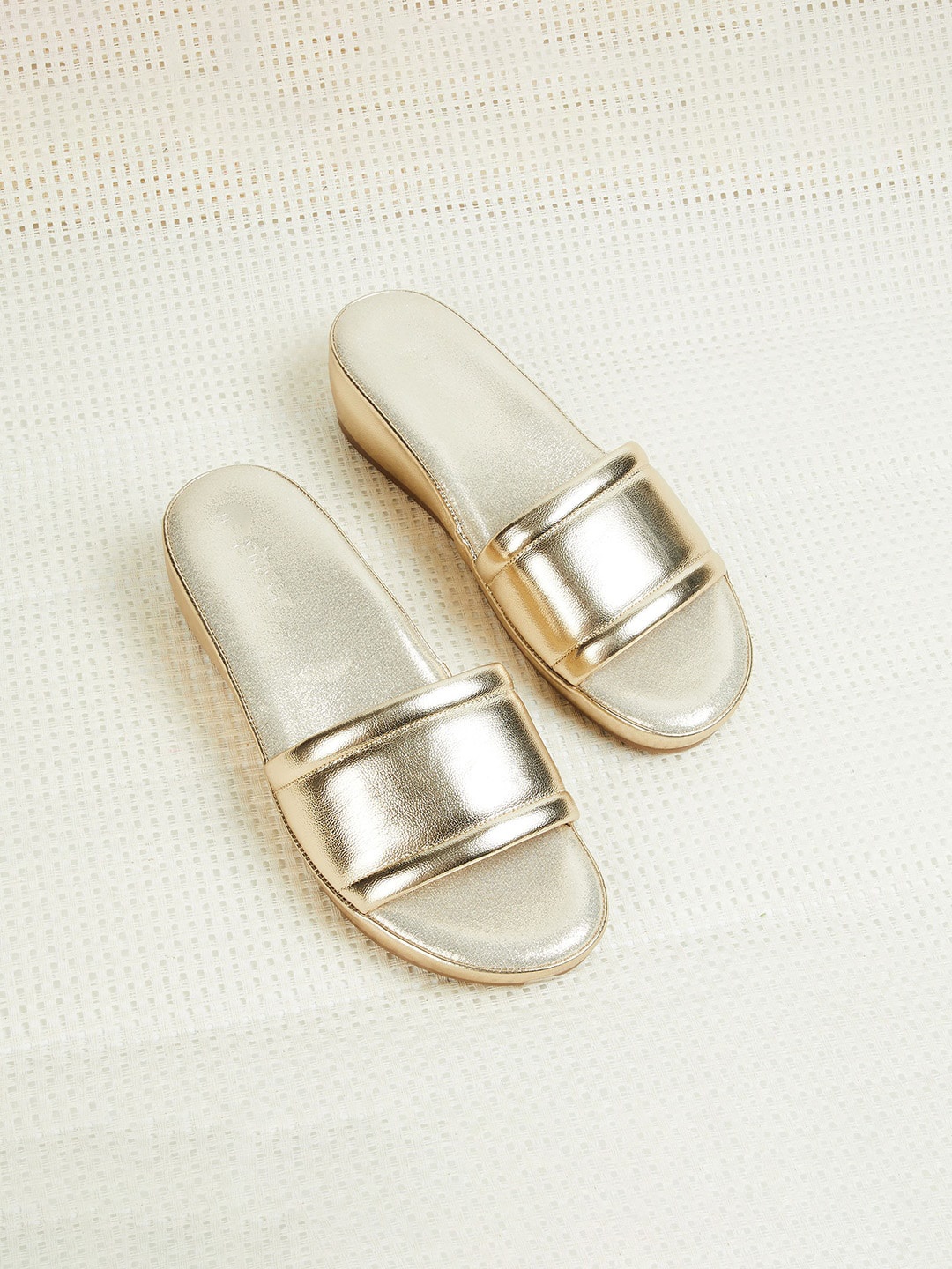 

Ginger by Lifestyle Gold-Toned Comfort Sandals