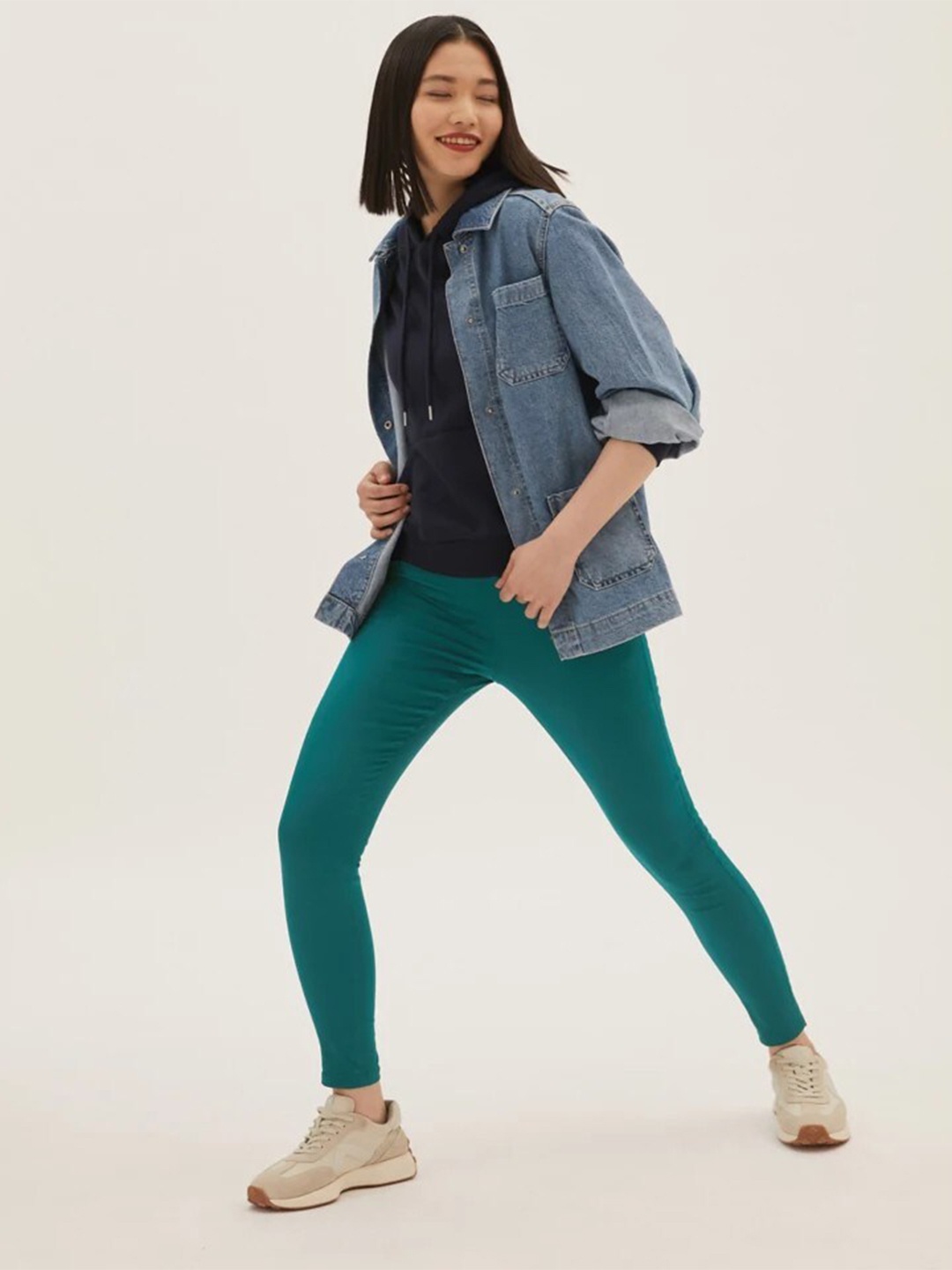 

Marks & Spencer Women Teal Blue Jeggings