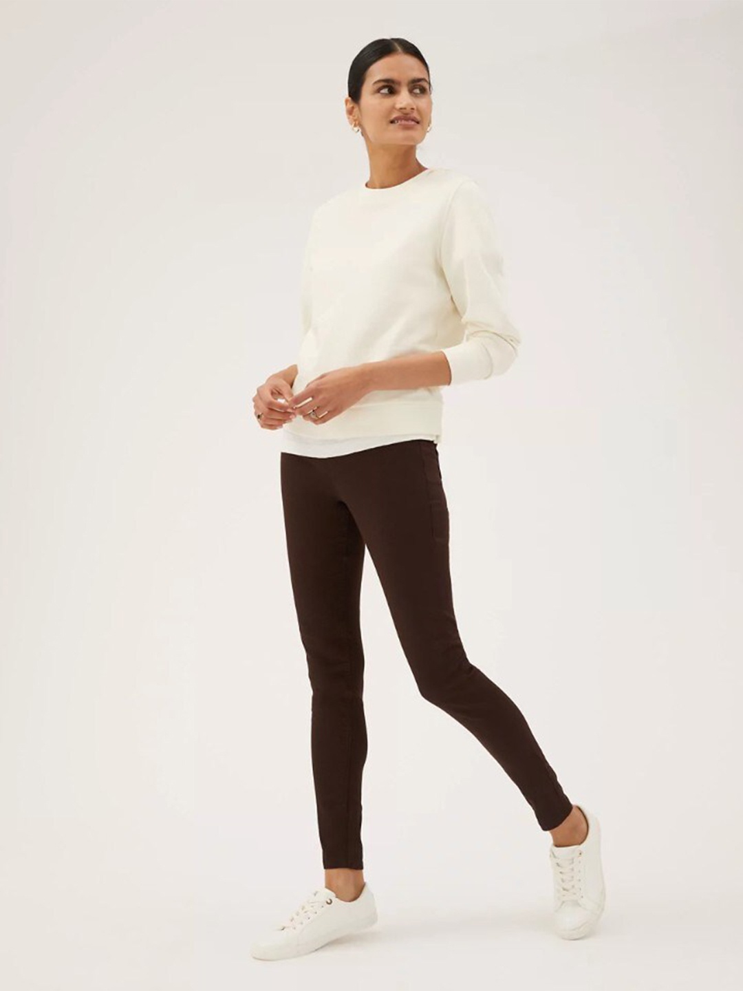 

Marks & Spencer Women Brown Solid Slim-Fit Jeggings