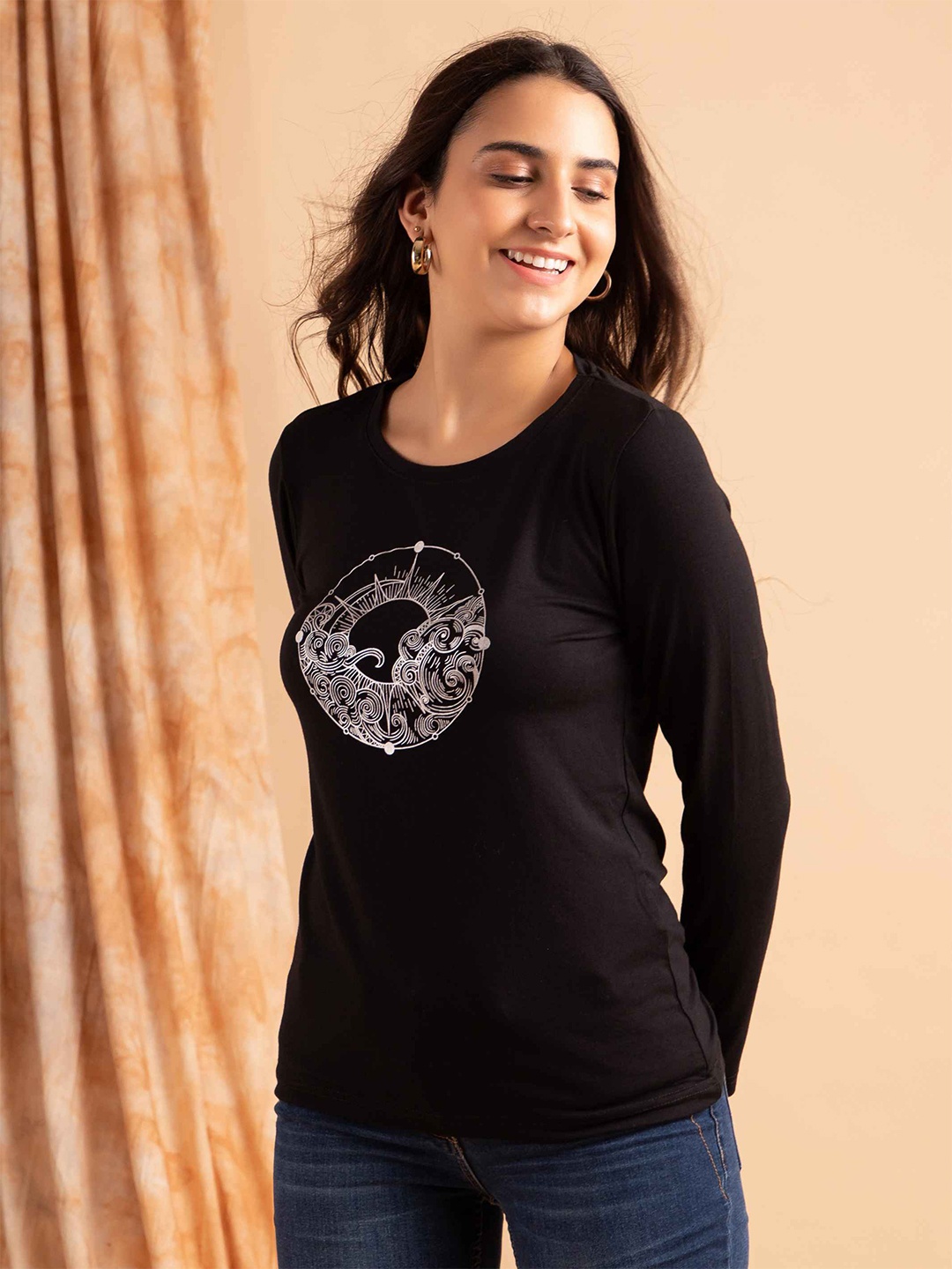 

B.Copenhagen Women Black Graphic Printed T-shirt