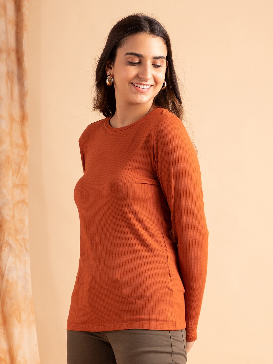 

B.Copenhagen Women Relaxed Fit Orange T-shirt