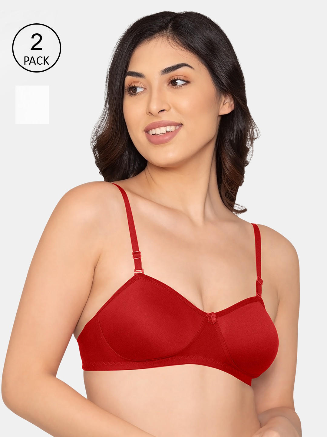 

K LINGERIE Women Red & White Bra