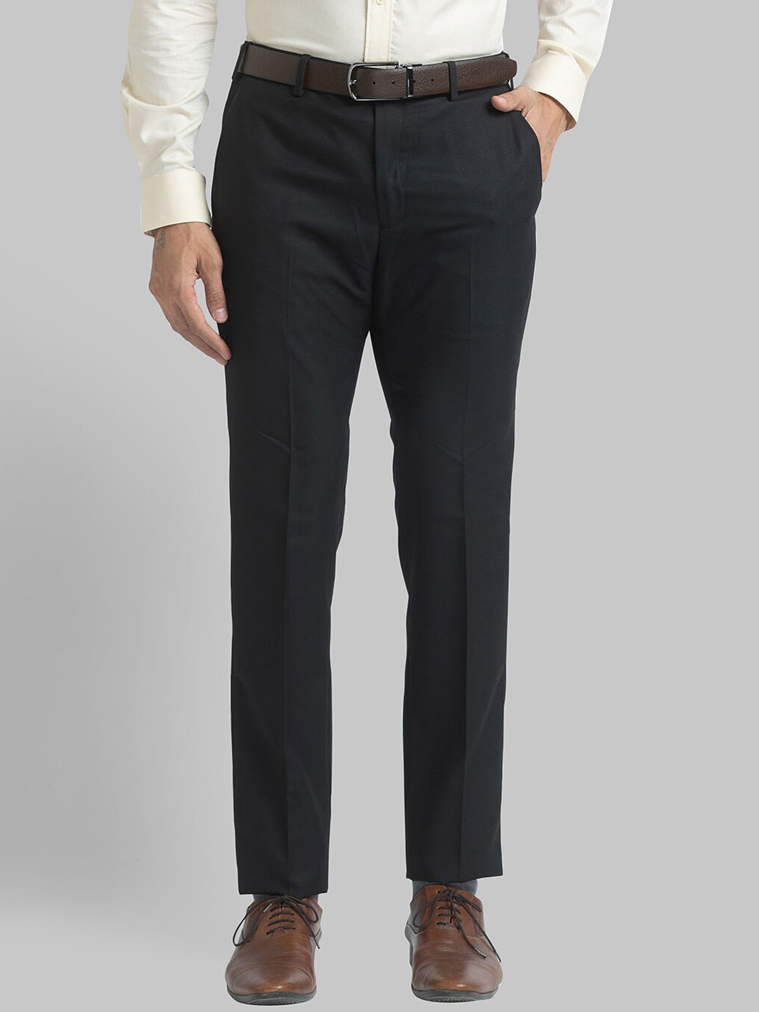 

Raymond Men Black Slim Fit Trousers