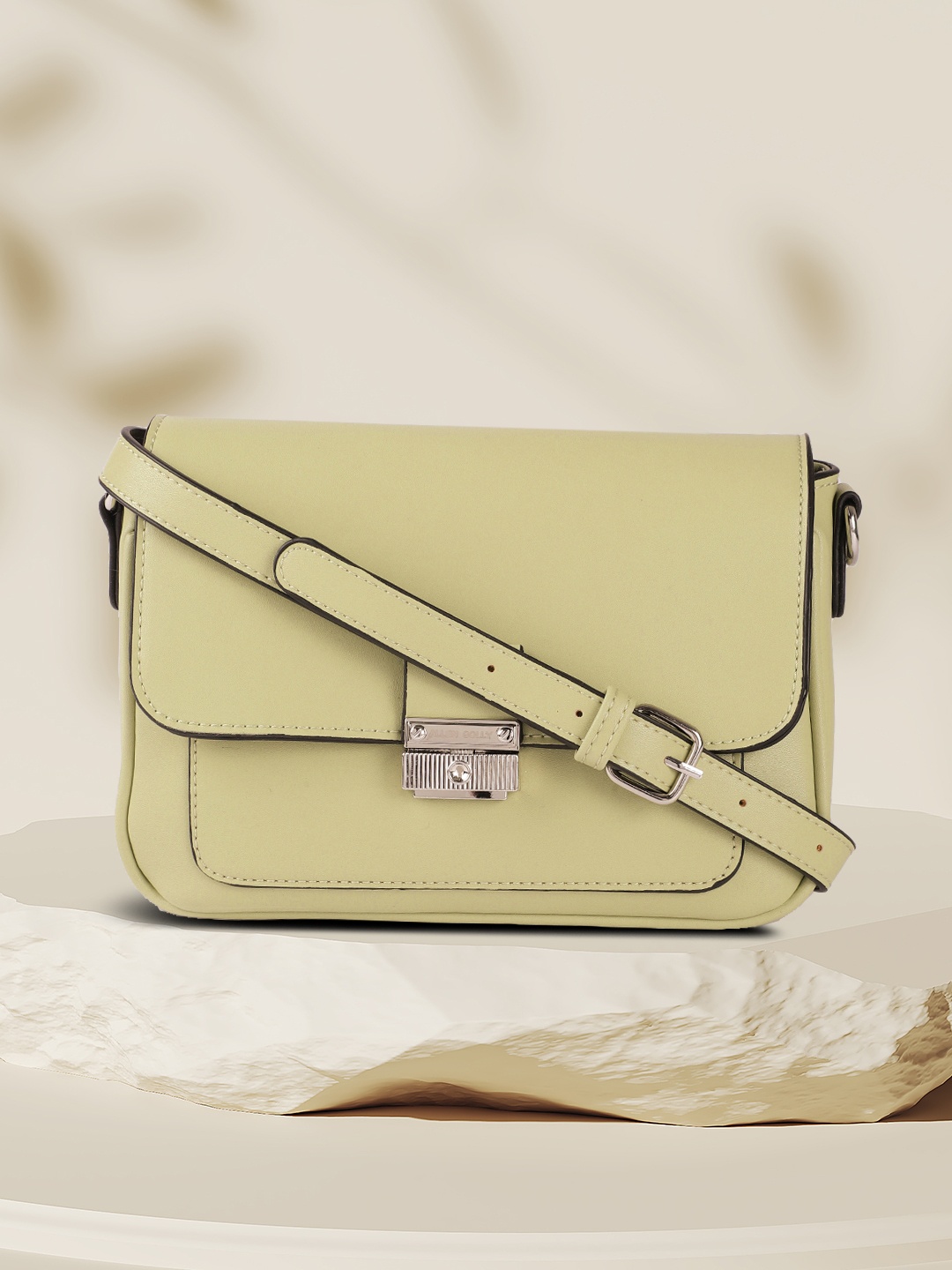 

Allen Solly Olive Green Solid Sling Bag