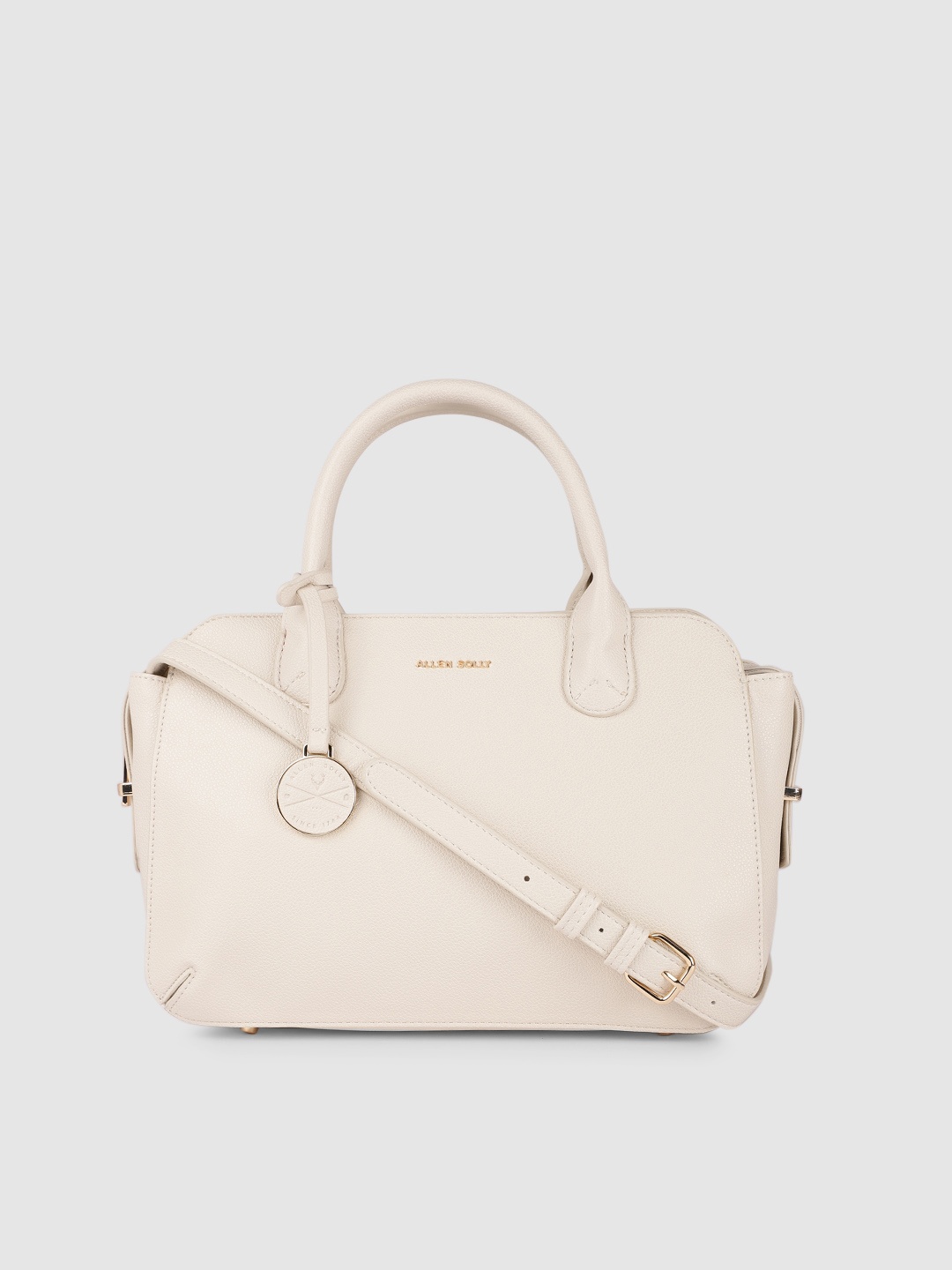 

Allen Solly White Solid Handheld Bag