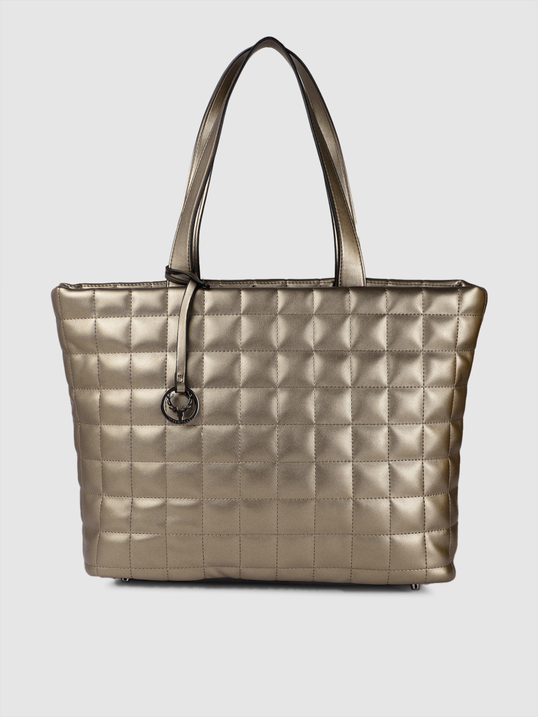 

Allen Solly Taupe Quilted Oversized Structured Shoulder Bag