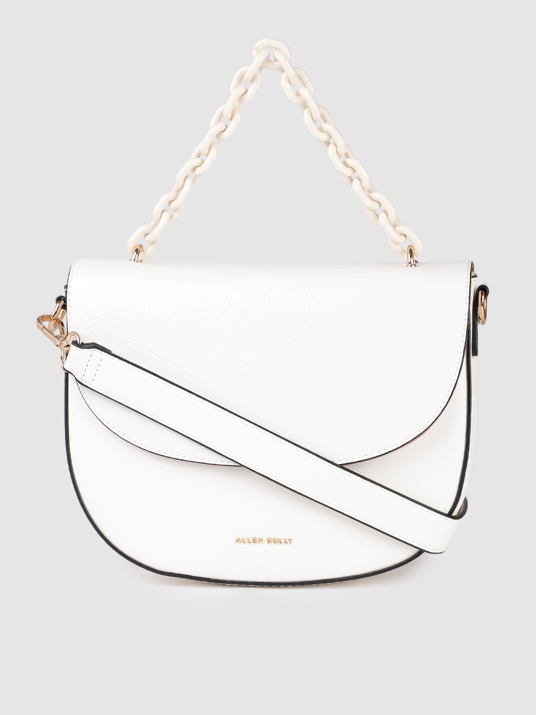 

Allen Solly Women White Solid Satchel