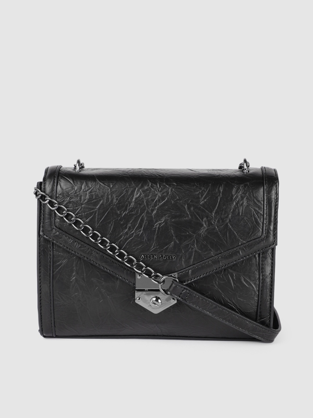 

Allen Solly Black Textured Structured Shoulder Bag