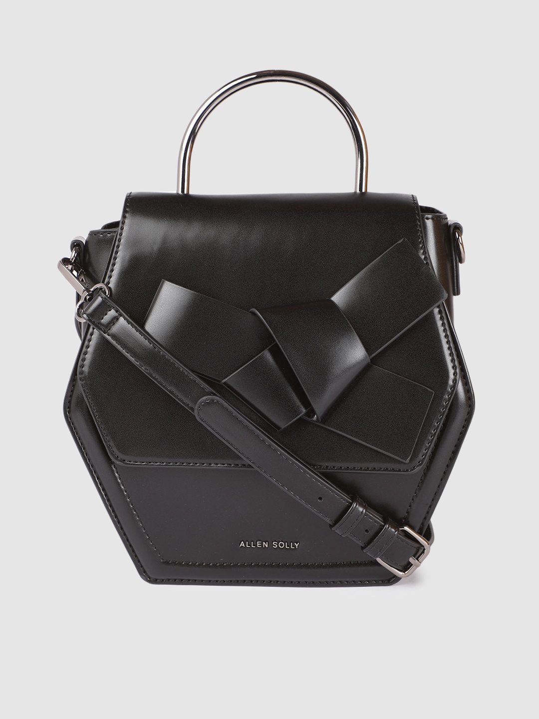 

Allen Solly Black Handheld Bag with Bow Detail