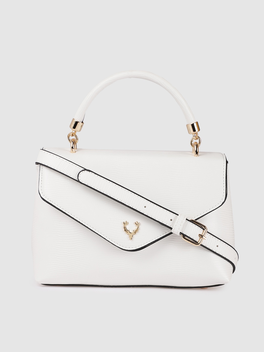 

Allen Solly White Textured Satchel