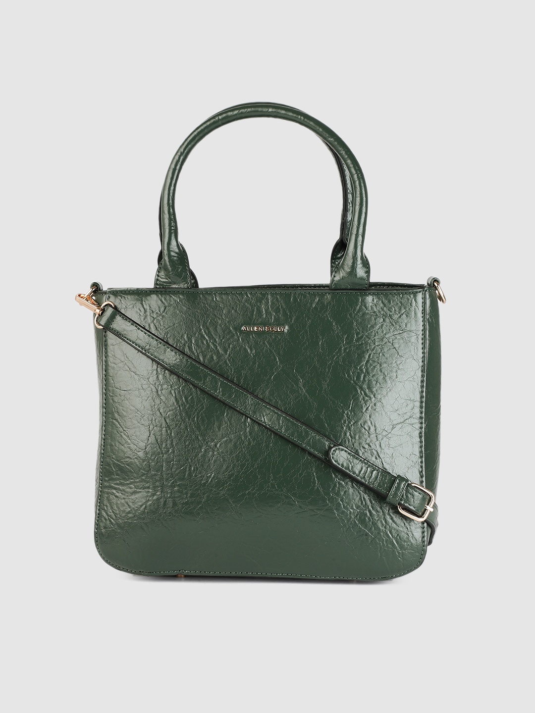 

Allen Solly Women Green Textured Structured Handheld Bag