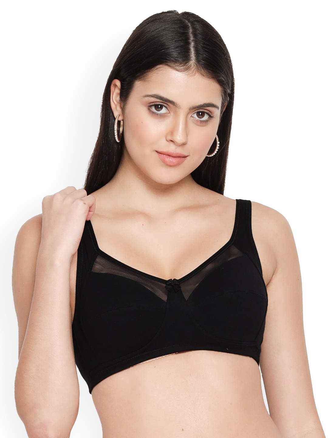 

Susie Black Solid Cotton T-Shirt Bra - Anti-Odour