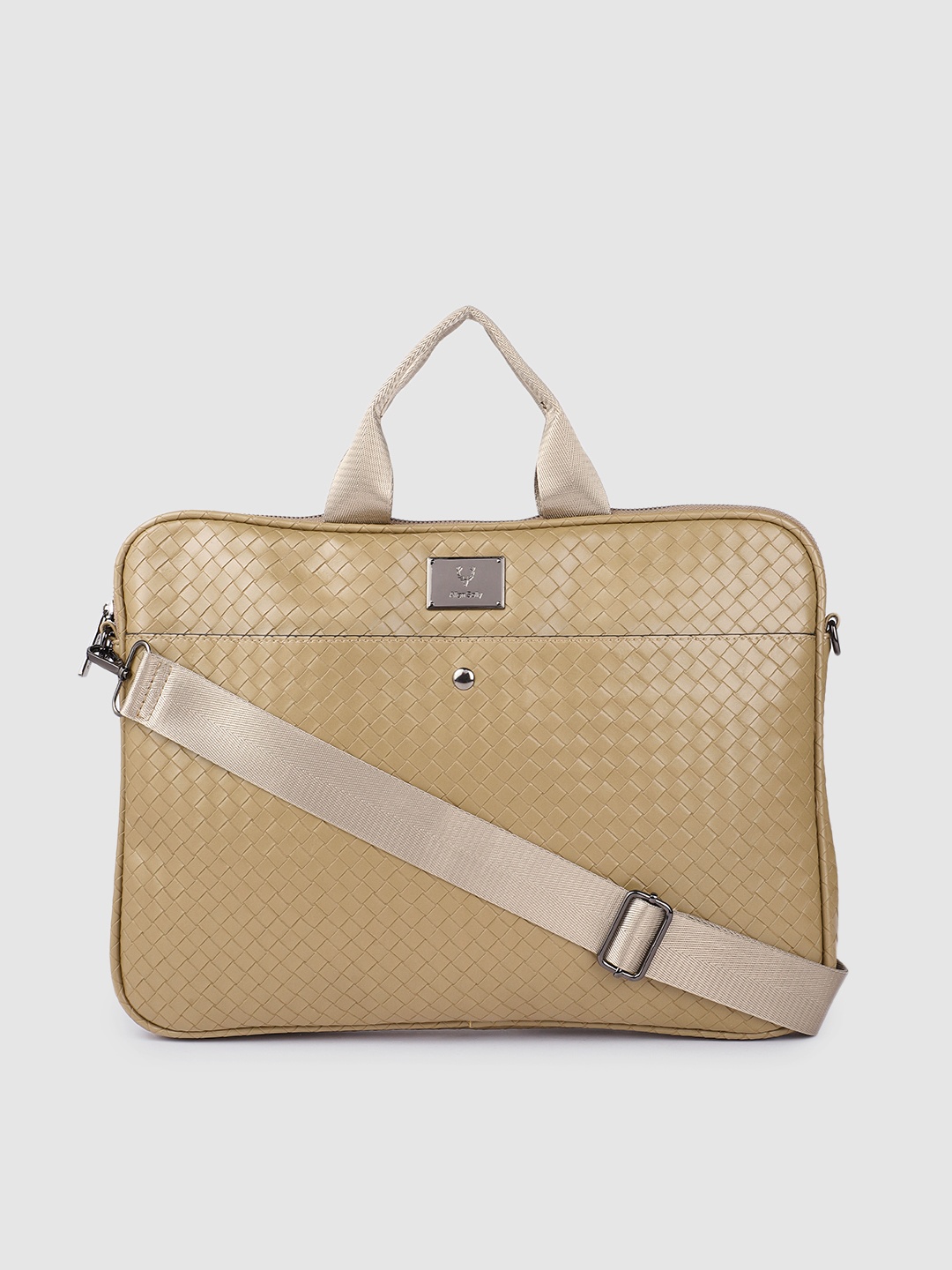 

Allen Solly Women Grey Textured Laptop Bag