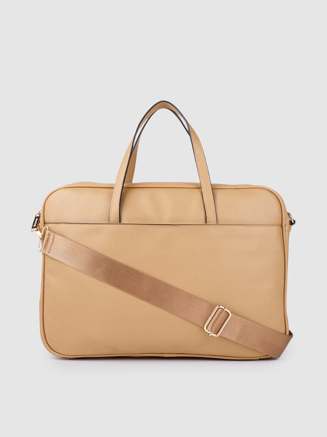 

Allen Solly Women Nude-Coloured Solid Laptop Bag