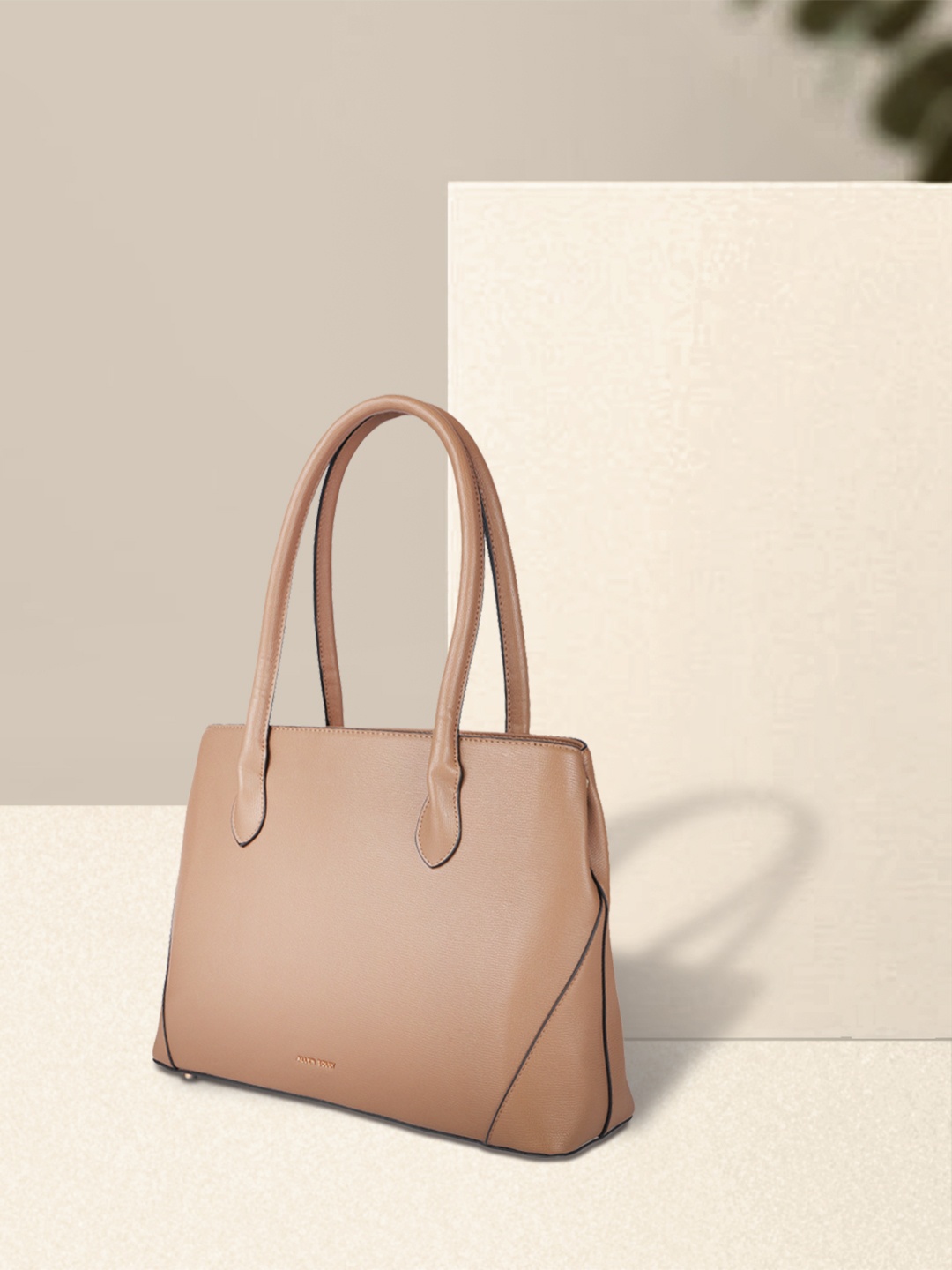 

Allen Solly Women Tan Brown Solid Structured Shoulder Bag