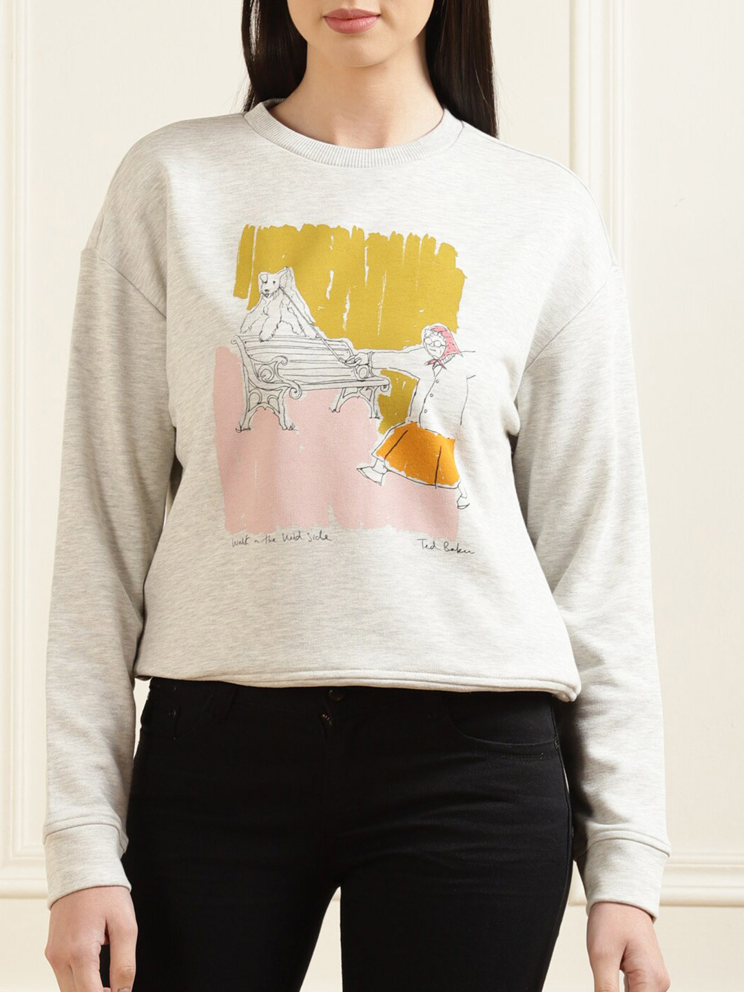 

Ted Baker Women Grey Printed Sweatshirt