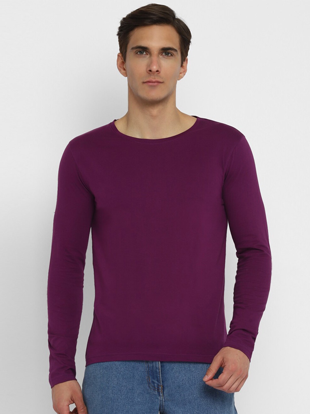 

Appulse Men's Long Sleeve Round Neck T-shirt, Purple
