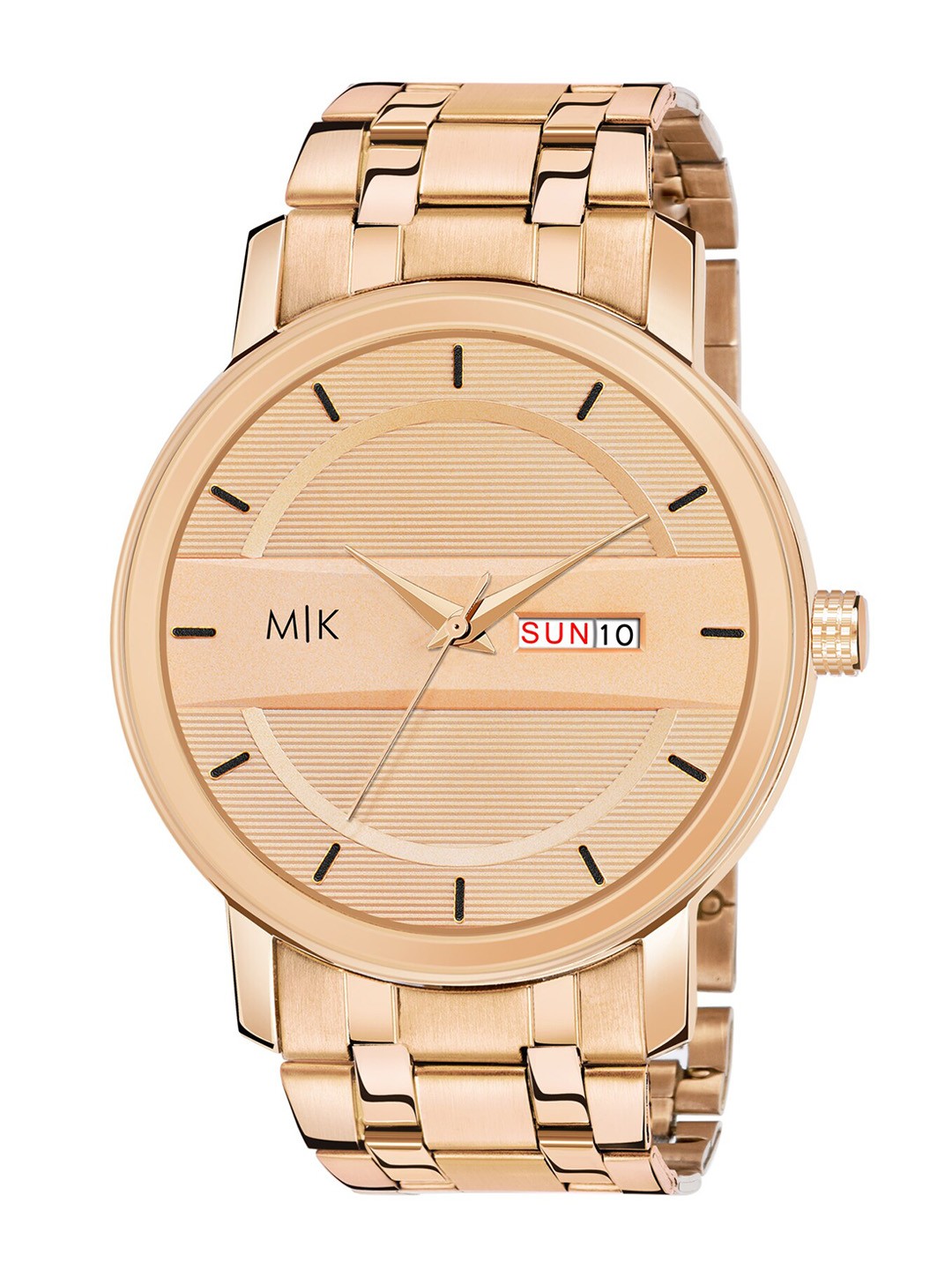 

MORRIS KLEIN Men Rose Gold-Plated Printed Dial Bracelet Style Straps Watch MK-8017