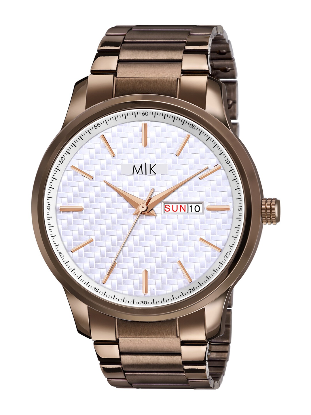 

MORRIS KLEIN Men White Dial & Brown Stainless Steel Straps Analogue Multi Function Watch