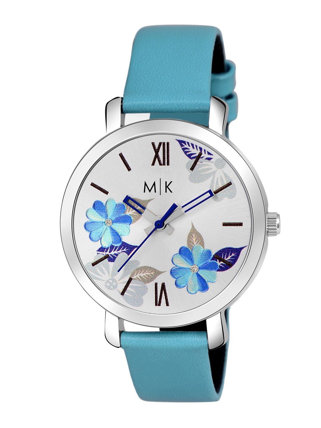 

MORRIS KLEIN Women White Printed Dial & Blue Leather Straps Analogue Watch MK-4016