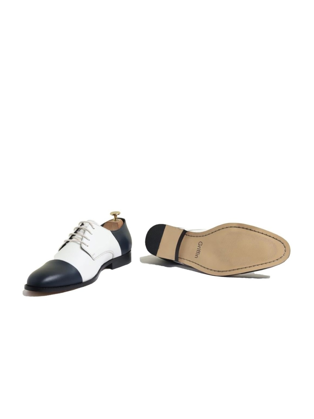

GRIFFIN Men White, Blue Monk Shoes