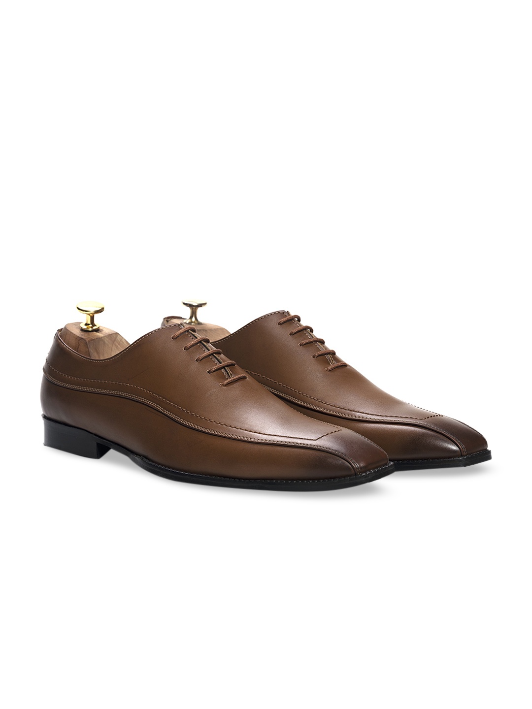 

GRIFFIN Men Coffee Brown Textured Oxfords