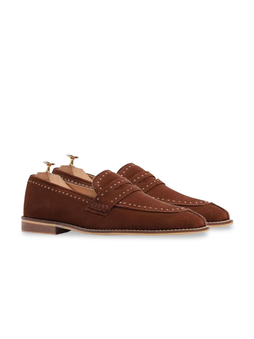 

GRIFFIN Men Tan Printed Leather Loafers