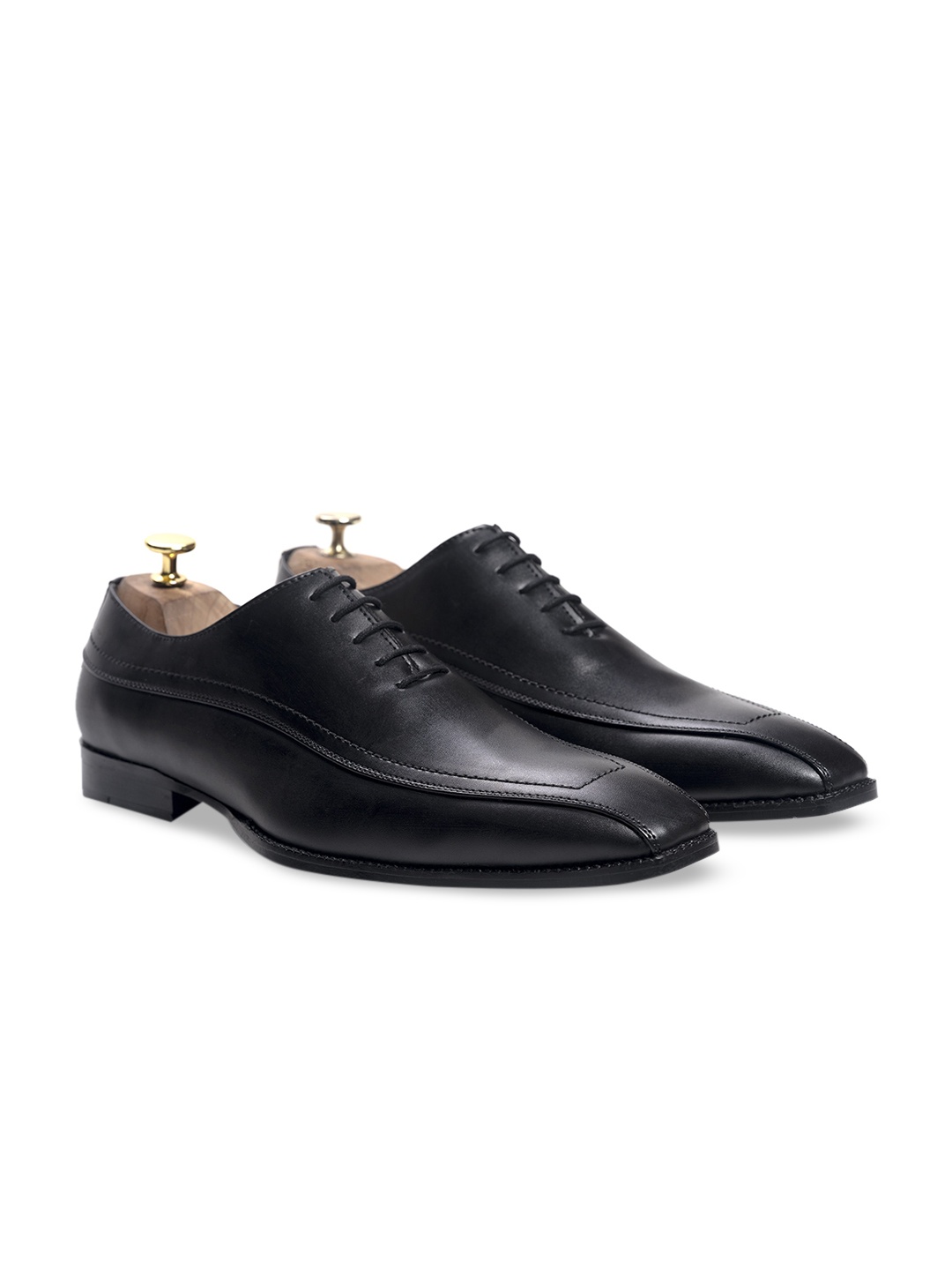 

GRIFFIN Men Black Textured Derby