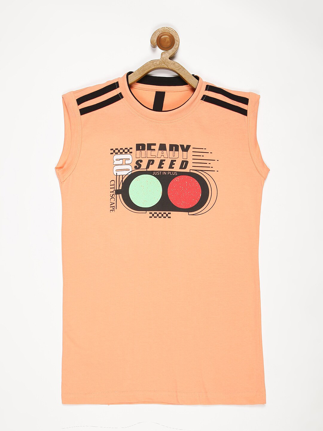 

V2 Value & Variety Boys Orange Printed T-shirt