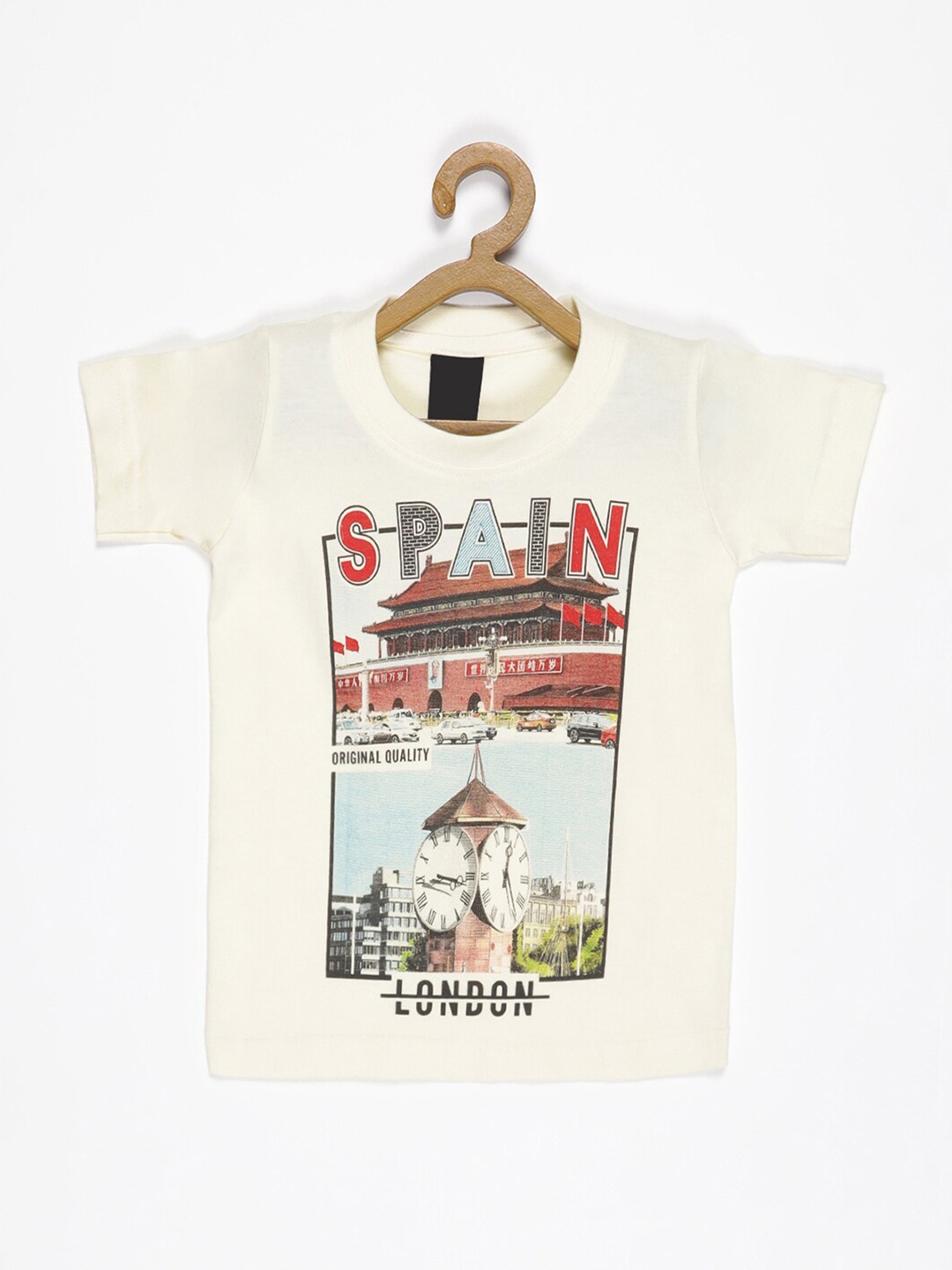 

V2 Value & Variety Boys White V-Neck Raw Edge T-shirt