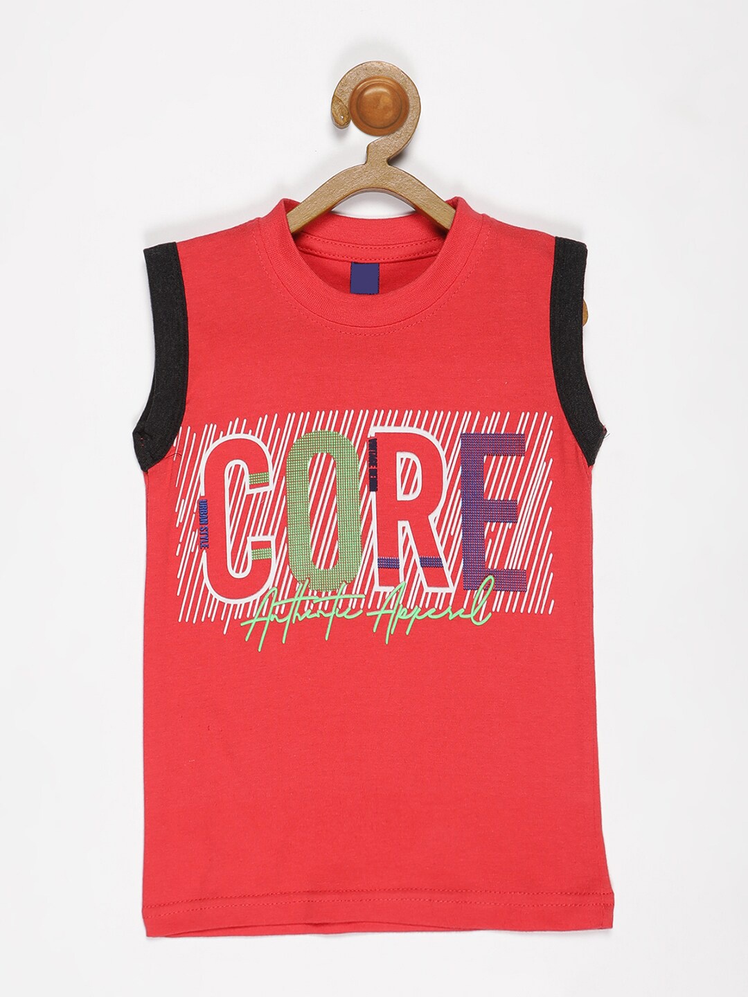 

V2 Value & Variety Boys Coral Printed Applique T-shirt