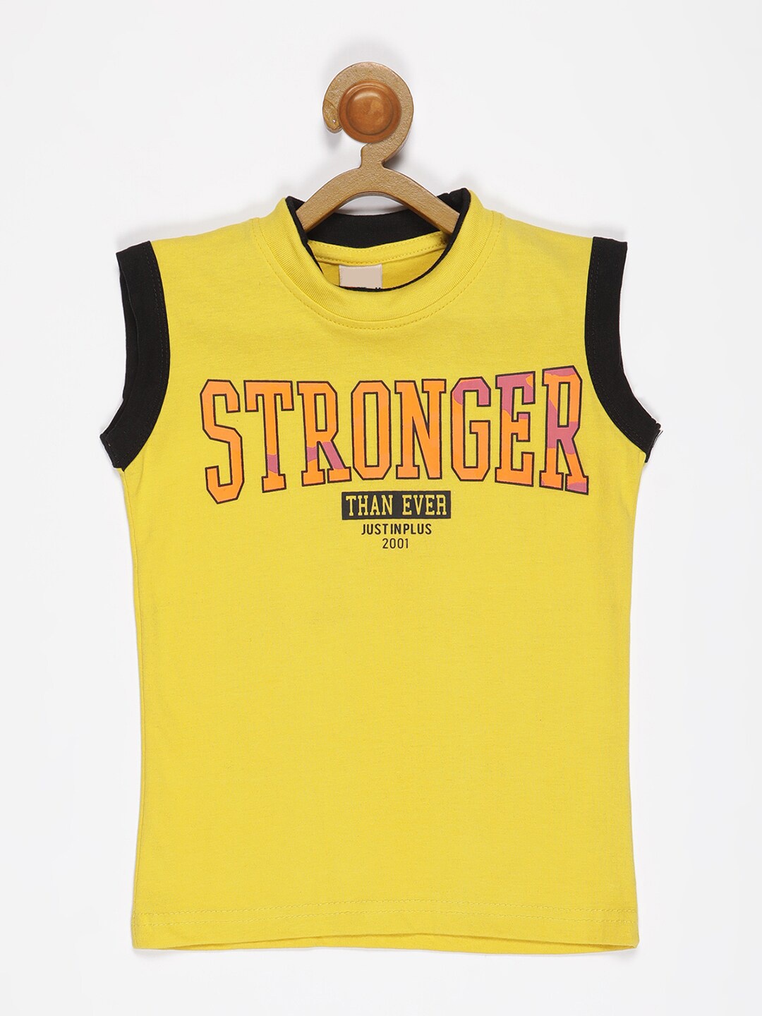 

V2 Value & Variety Boys Yellow Typography Printed T-shirt