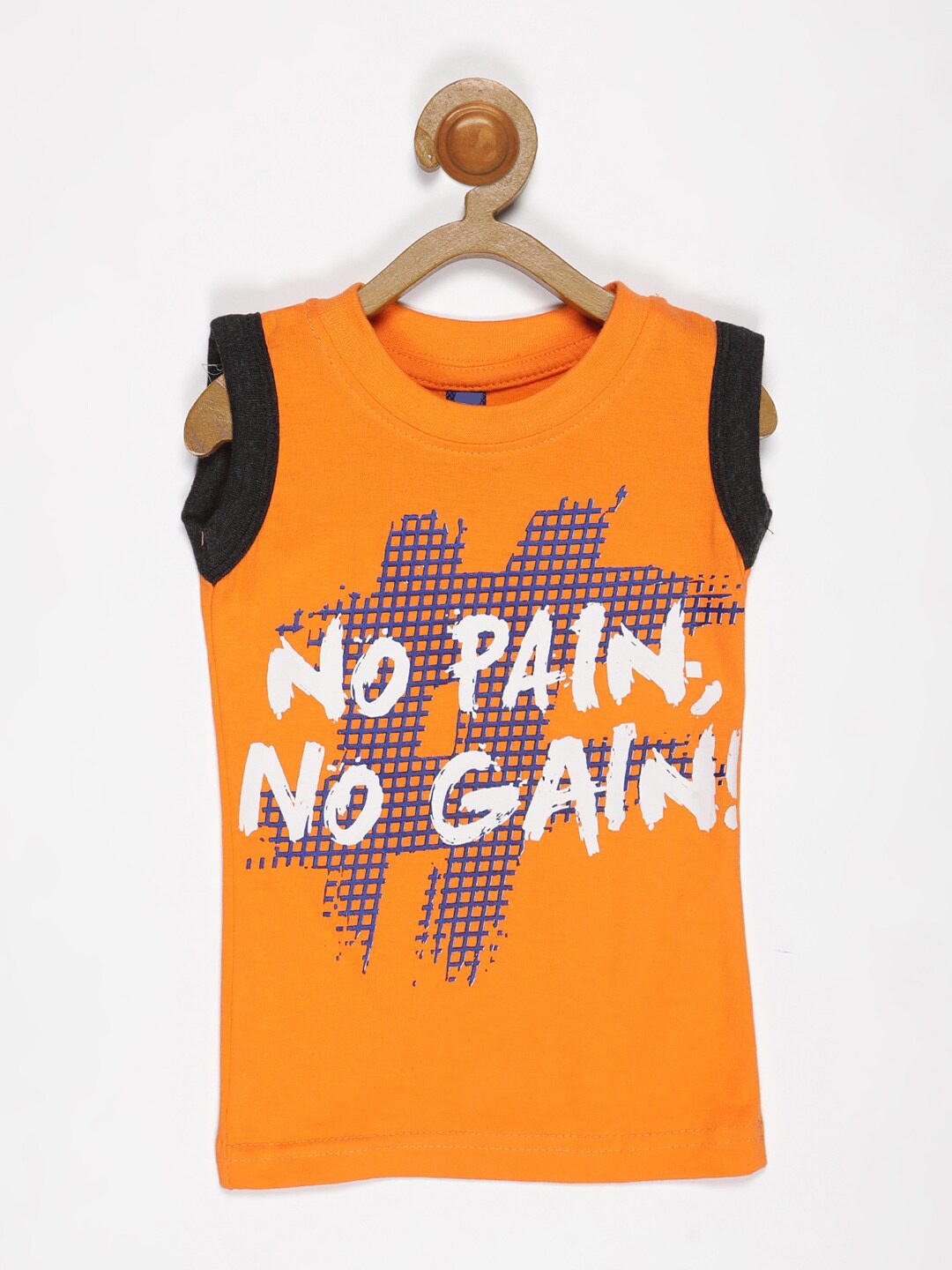 

V2 Value & Variety Boys Orange Typography Printed Cotton T-shirt