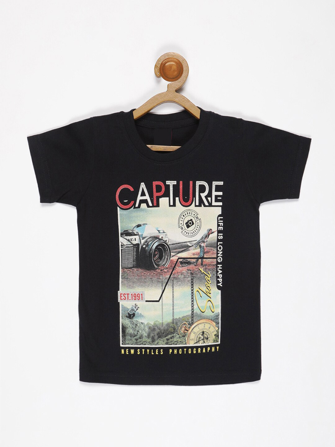 

V2 Value & Variety Boys Blue Printed T-shirt