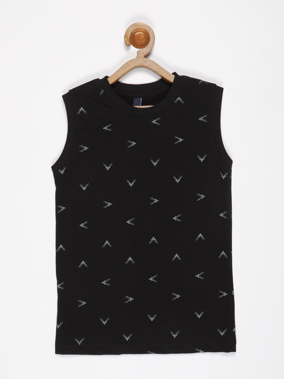 

V2 Value & Variety Boys Black Printed T-shirt